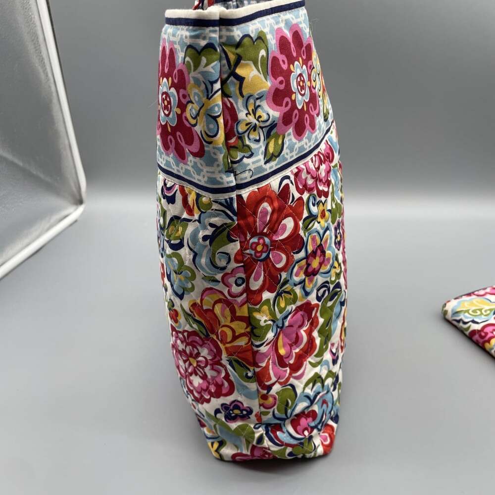 NWT Vera Bradley Tote Bag & Wallet Hope Garden Floral Quilted Pattern Retired - Picture 10 of 13